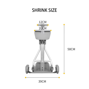 The shape and size of the Kids Ride-On Luggage Trolley with Seat after being disassembled and folded can be made very compact.