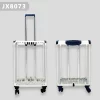 Telescopic Integrated frame handle: telescopic handles, 4-spin wheels, Three sizes (compact/expanded), for fabric luggage.
