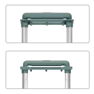 Dettagli della parte anteriore e posteriore dell'impugnatura del bagaglio largo JX8190-2, buchi di marmo, fori a vite