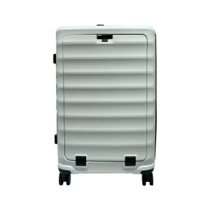 White suitcase pc with 360° spinner wheels