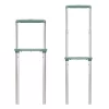 Widened suitcase handle made of green plastic, with two-section and three-section telescopic function