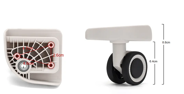 Durable Universal Luggage Wheel set Parameters, 하얀색