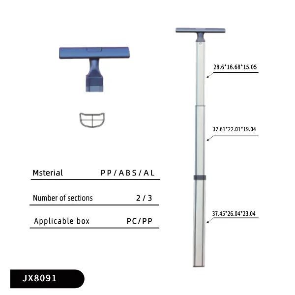 Aluminiumrohrparameter des einzelnen Teleskop-Gepäckgriffs JX8091