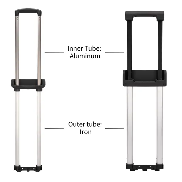 Iron-Outer and Aluminum-Inner Telescopic Handle Solution Structure:The upper part is aluminum tube and the lower part is iron tube