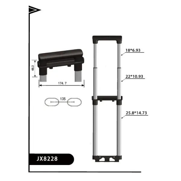 JX8228 Ultra-thin wall-mounted pull handle data parameters