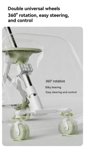 JX003L kids carry-on luggage trolley frame and 360° universal wheels