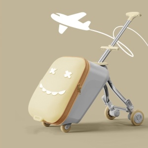 Equipaje de mano para niños amarillo JX003L con rueda universal giratoria de 360 ​​grados